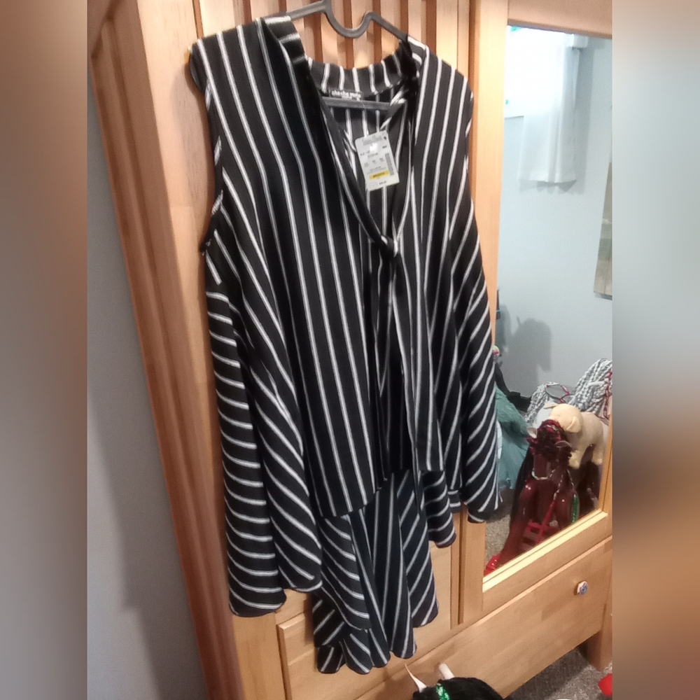 Black and White Striped Dress - Picture 6 of 6